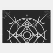 Zodiac Silver Lined Black Illustration Geschenkpapier Set (Vorderseite 2)
