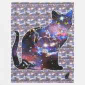 Zodiac Space in Cat Fleece Blanket (Vorderseite)