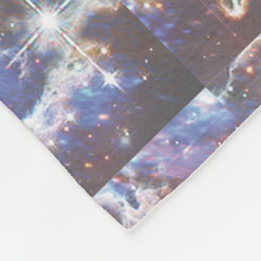 Zodiac Space in Cat Fleece Blanket (Ecke)