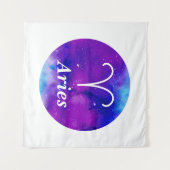 Zodiac Space Nebula Aries Wandteppich (Vorderseite (Horizontal))