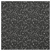 Zodiac Star Maps White on Black Cheeky Hexe® Stoff (Muster)