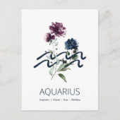 Zodiac Star Sign Aquarius Postkarte (Vorderseite)