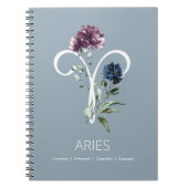 Zodiac Star Sign Aries Notizblock (Vorderseite)
