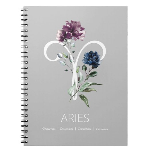 Zodiac Star Sign Aries Notizblock (Vorderseite)