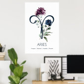 Zodiac Star Sign Aries Poster (Heimbüro)