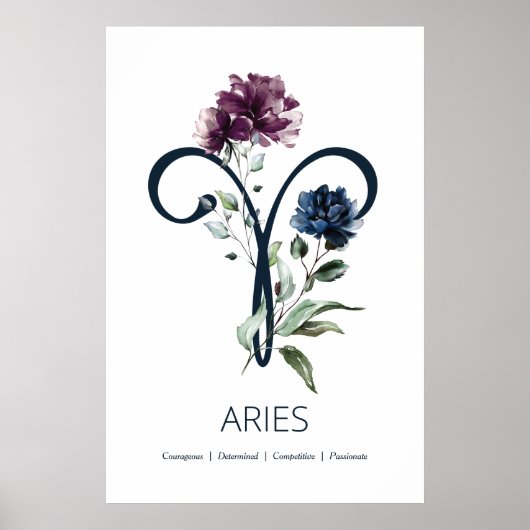 Zodiac Star Sign Aries Poster (Vorne)