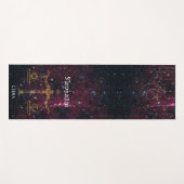Zodiac Star Sign Libra Monogram Glitzer Yogamatte (Vorderseite (Horizontal))