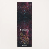 Zodiac Star Sign Scorpio Monogramm Glitzer Yogamatte (Vorderseite)