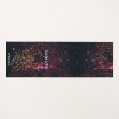 Zodiac Star Sign Scorpio Monogramm Glitzer Yogamatte (Vorderseite (Horizontal))