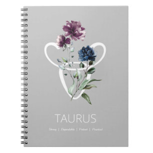 Zodiac Star Sign Taurus Notizblock
