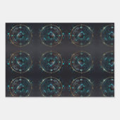 Zodiac Star Symbol Wrapping Paper Sheets Geschenkpapier Set (Vorderseite 2)