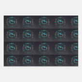 Zodiac Star Symbol Wrapping Paper Sheets Geschenkpapier Set (Vorderseite)