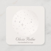 Zodiac Stars Astrologie Earring Display Quadratische Visitenkarte (Vorderseite)