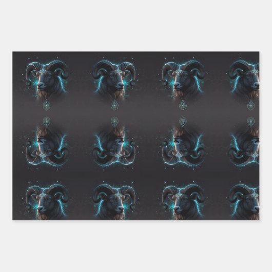 Zodiac-Sternsymbol Geschenkpapier Set (Vorderseite 2)