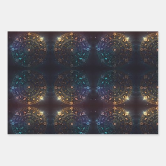 Zodiac-Sternsymbol Geschenkpapier Set (Vorderseite 2)