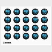 Zodiac-Sternzeichen - Krebszeichen Runder Aufkleber (Blatt)