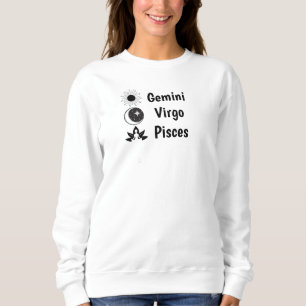 Zodiac Sun Moon Steigende Schilderastrologie Celes Sweatshirt