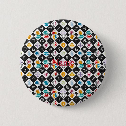 Zodiac Sun Sign Astrologie Kalender Thunder_Cove Button (Vorderseite)