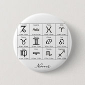 Zodiac Sun Sign Astrologie Kalender Thunder_Cove Button (Vorderseite)