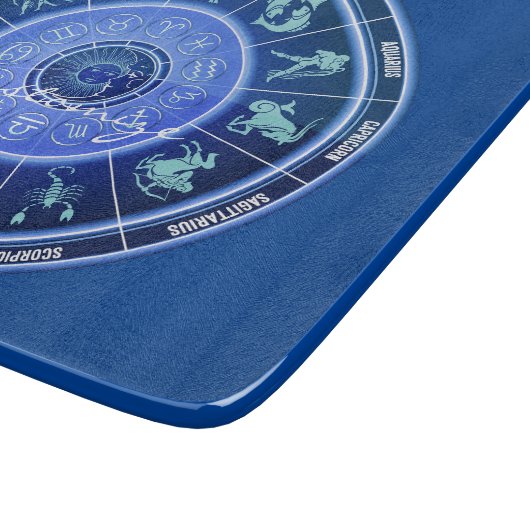 Zodiac Sun Sign Astrologie Kalender Thunder_Cove C Schneidebrett (Ecke)
