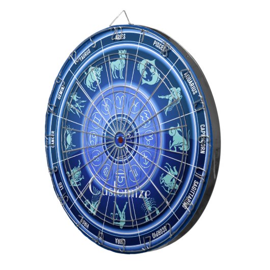 Zodiac Sun Sign Astrologie Kalender Thunder_Cove Dartscheibe (Vorderseite rechts)