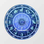 Zodiac Sun Sign Astrologie Kalender Thunder_Cove Fensteraufkleber (Blatt)