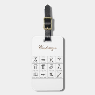 Zodiac Sun Sign Astrologie Kalender Thunder_Cove Gepäckanhänger