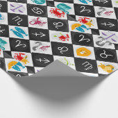 Zodiac Sun Sign Astrologie Kalender Thunder_Cove  Geschenkpapier (Ecke)
