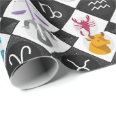 Zodiac Sun Sign Astrologie Kalender Thunder_Cove  Geschenkpapier (Rolleneckpunkt)