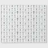 Zodiac Sun Sign Astrologie Kalender Thunder_Cove Geschenkpapier (Flach)