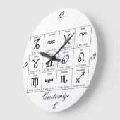 Zodiac Sun Sign Astrologie Kalender Thunder_Cove Große Wanduhr (Winkel)