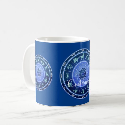 Zodiac Sun Sign Astrologie Kalender Thunder_Cove Kaffeetasse (Vorderseite Links)