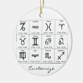 Zodiac Sun Sign Astrologie Kalender Thunder_Cove Keramik Ornament (Links)