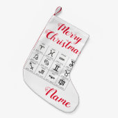 Zodiac Sun Sign Astrologie Kalender Thunder_Cove Kleiner Weihnachtsstrumpf (Vorderansicht (hängend))