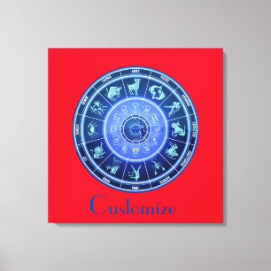 Zodiac Sun Sign Astrologie Kalender Thunder_Cove Leinwanddruck