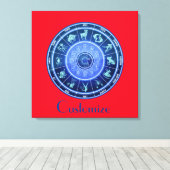 Zodiac Sun Sign Astrologie Kalender Thunder_Cove Leinwanddruck (Insitu (Holzboden))