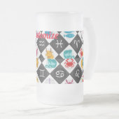 Zodiac Sun Sign Astrologie Kalender Thunder_Cove Mattglas Bierglas (VorderseiteRechts)