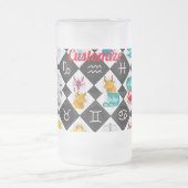 Zodiac Sun Sign Astrologie Kalender Thunder_Cove Mattglas Bierglas (Mittel)