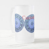 Zodiac Sun Sign Astrologie Kalender Thunder_Cove Mattglas Bierglas (Vorderseite Links)