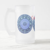 Zodiac Sun Sign Astrologie Kalender Thunder_Cove Mattglas Bierglas (Links)