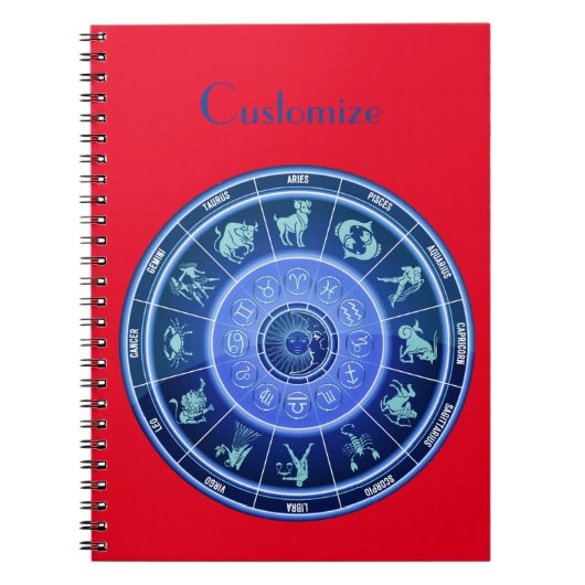 Zodiac Sun Sign Astrologie Kalender Thunder_Cove Notizblock (Vorderseite)