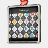 Zodiac Sun Sign Astrologie Kalender Thunder_Cove Ornament Aus Metall (Links)