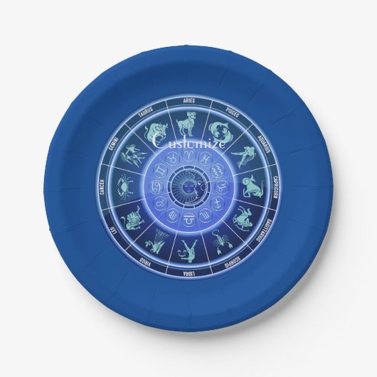 Zodiac Sun Sign Astrologie Kalender Thunder_Cove Pappteller (Vorderseite)