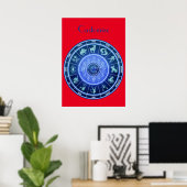 Zodiac Sun Sign Astrologie Kalender Thunder_Cove Poster (Heimbüro)