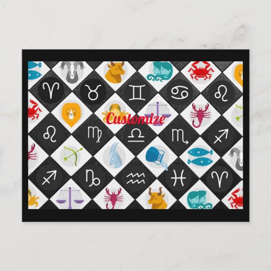 Zodiac Sun Sign Astrologie Kalender Thunder_Cove Postkarte (Vorderseite)