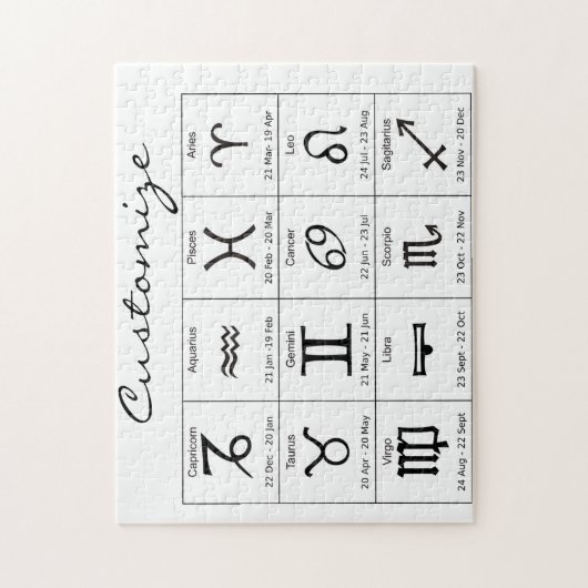 Zodiac Sun Sign Astrologie Kalender Thunder_Cove Puzzle (Vertikal)