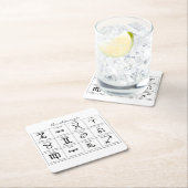 Zodiac Sun Sign Astrologie Kalender Thunder_Cove Rechteckiger Pappuntersetzer (Vor Ort)