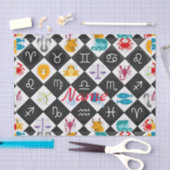 Zodiac Sun Sign Astrologie Kalender Thunder_Cove Seidenpapier (Handwerk)