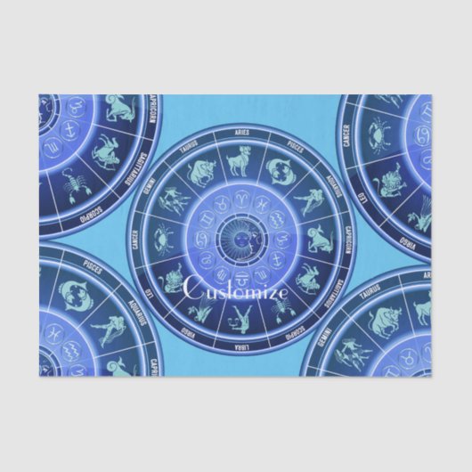 Zodiac Sun Sign Astrologie Kalender Thunder_Cove Seidenpapier (Vorderseite)