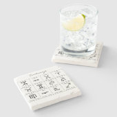 Zodiac Sun Sign Astrologie Kalender Thunder_Cove Steinuntersetzer (Seitenansicht)